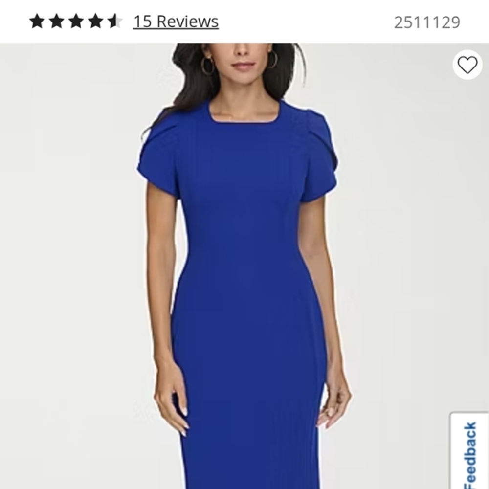 Andrew Marc Royal Blue Midi Dress